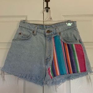 Levi’s Cut off Jean Shorts 37950 Orange Tab R